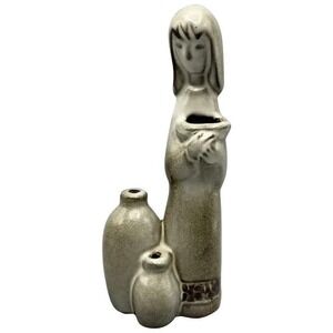 Vintage Howard Pierce Figurine Woman Water Jugs‎ Pots California Pottery